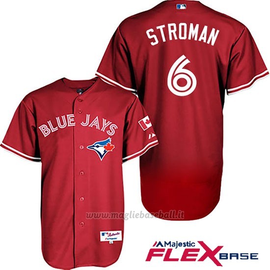 Maglia Baseball Uomo Toronto Blue Jays Marcus Stroman Autentico Collezione Rosso Flex Base